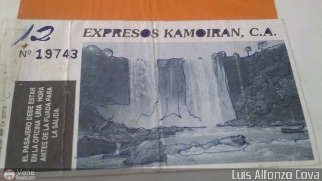 Pasajes Tickets y Boletos Expresos Kamoiran por Waldir Mata