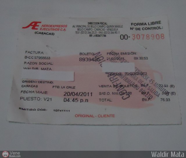 Pasajes Tickets y Boletos Aeroexpresos Ejecutivos por Waldir Mata