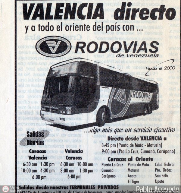 Pasajes Tickets y Boletos Rodovias de Vzla por Pablo Acevedo
