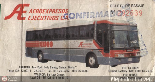 Pasajes Tickets y Boletos Aeroexpresos Ejecutivos por Alejandro Curvelo